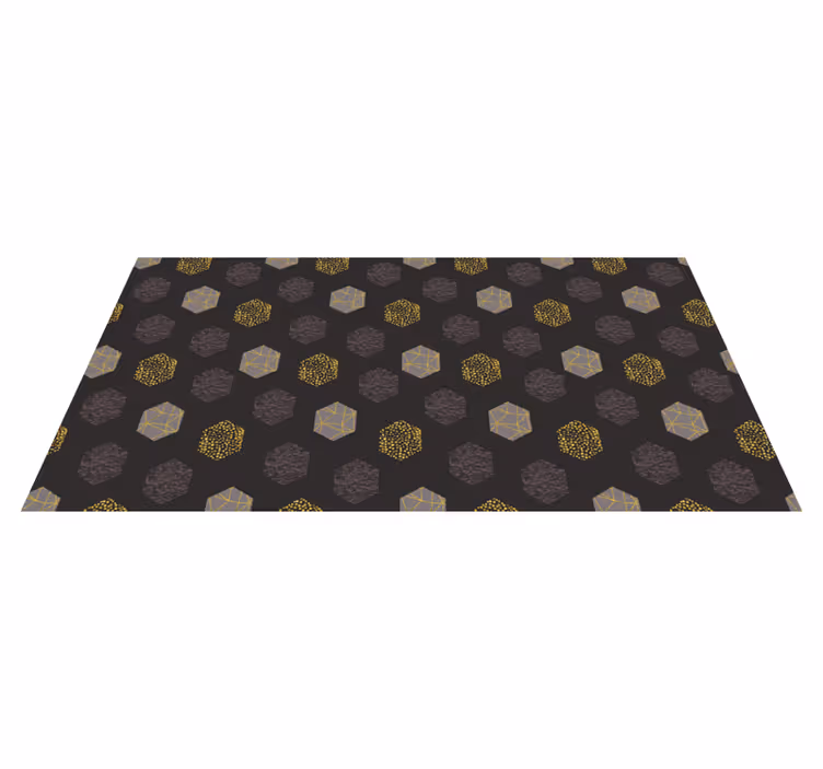 Alfombra de vinilo geométrica patrón hexagonal texturizado - TenVinilo