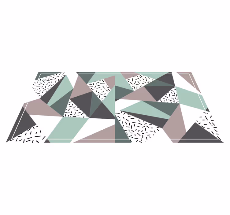 Alfombra de vinilo geométrica formas triangulares abstractas - TenVinilo