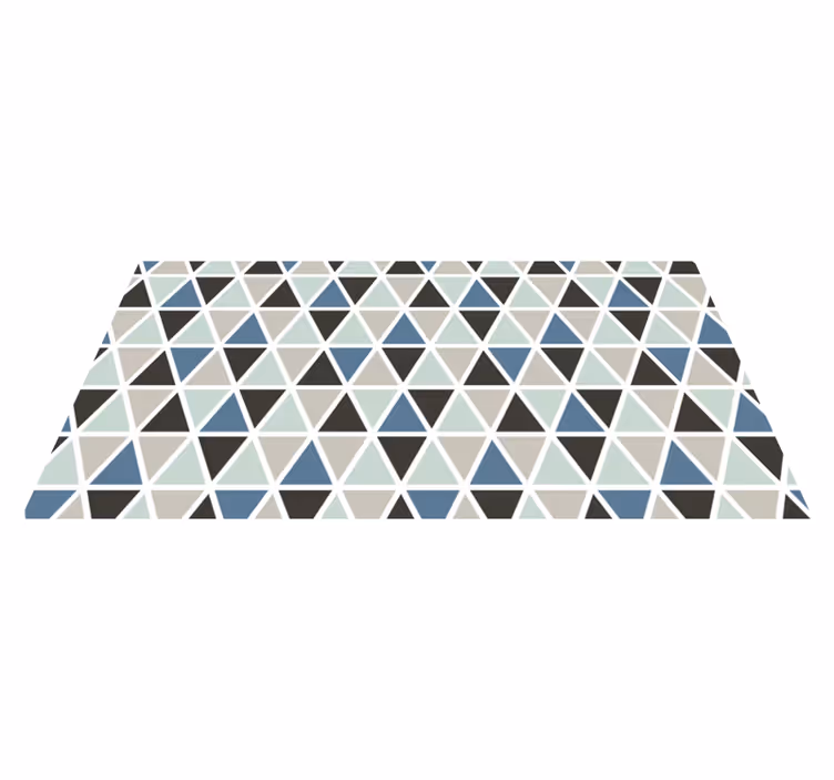 Alfombra de vinilo geométrica secciones de color triangular - TenVinilo