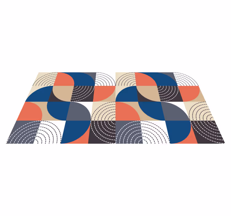 Alfombra de vinilo geométrica diseño moderno abstracto - TenVinilo