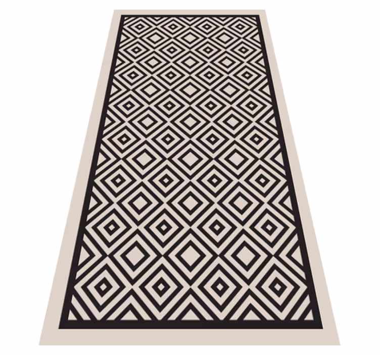 Alfombra de vinilo geométrica juego de patrones de diamantes - TenVinilo