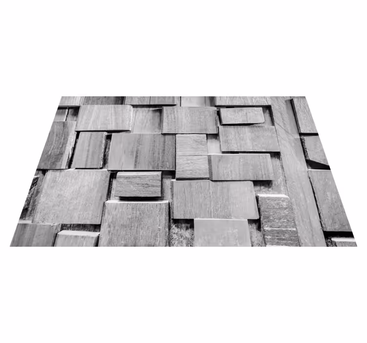 Alfombra vinílica textura madera bloques texturizados - TenVinilo