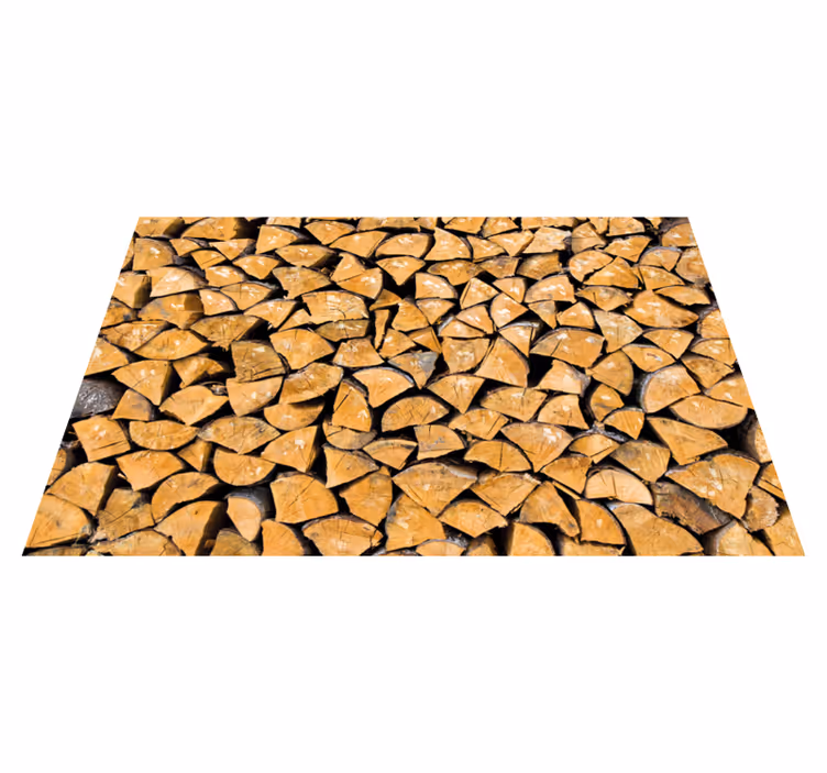 Alfombra vinílica textura madera patrón de rebanada - TenVinilo