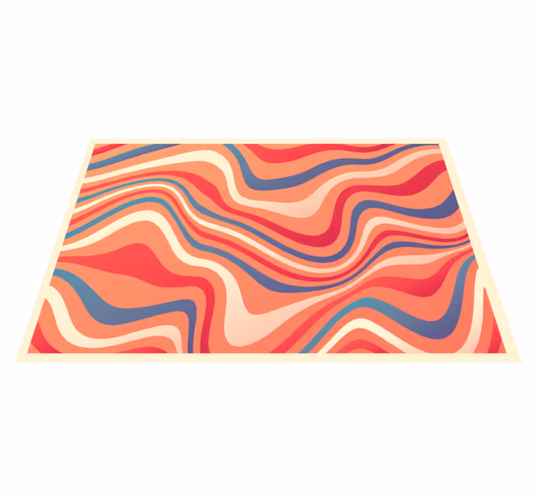 Alfombras vinílicas modernas esquema de colores ondulados - TenVinilo