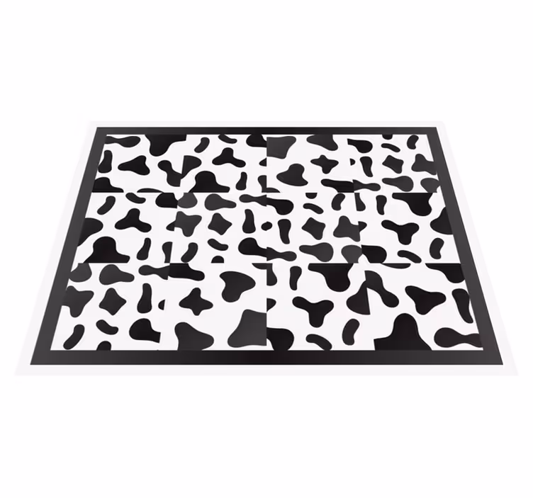 Alfombra vinílica animal print manchas vaca - TenVinilo