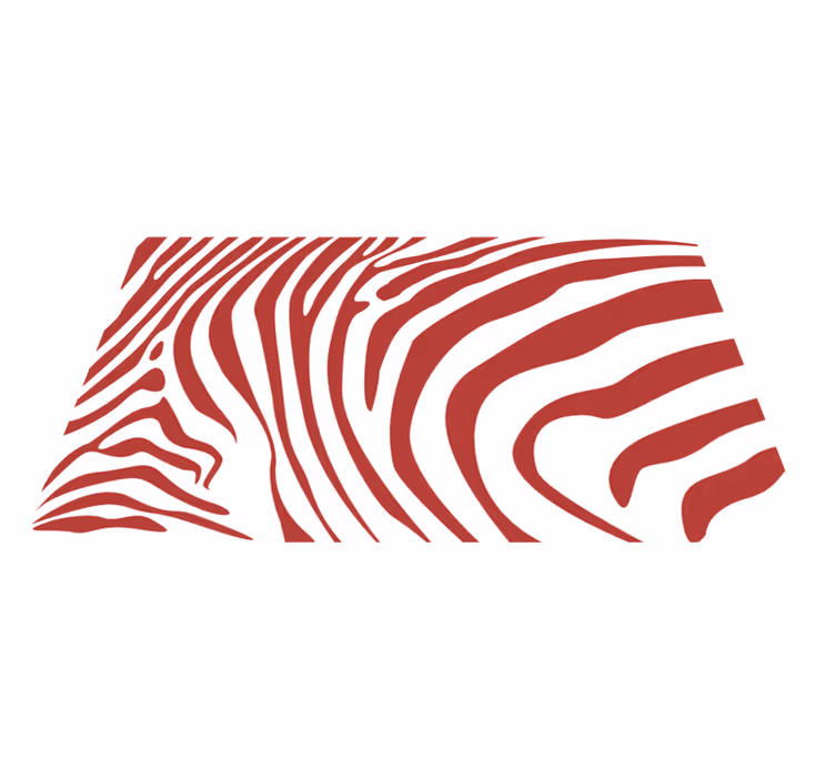 Alfombra vinílica animal print llamativas olas rojas - TenVinilo
