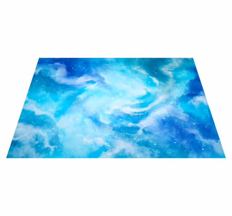 Alfombra vinílica textura acuarela celestial - TenVinilo
