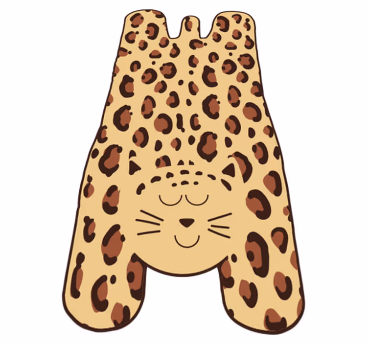 Alfombra vinílica animal print leopardo feliz - TenVinilo