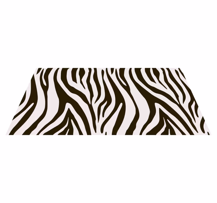 Alfombra vinílica animal print motivo de rayas de cebra - TenVinilo