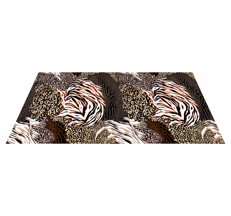 Alfombra vinílica animal print patrones de cebra impactantes - TenVinilo