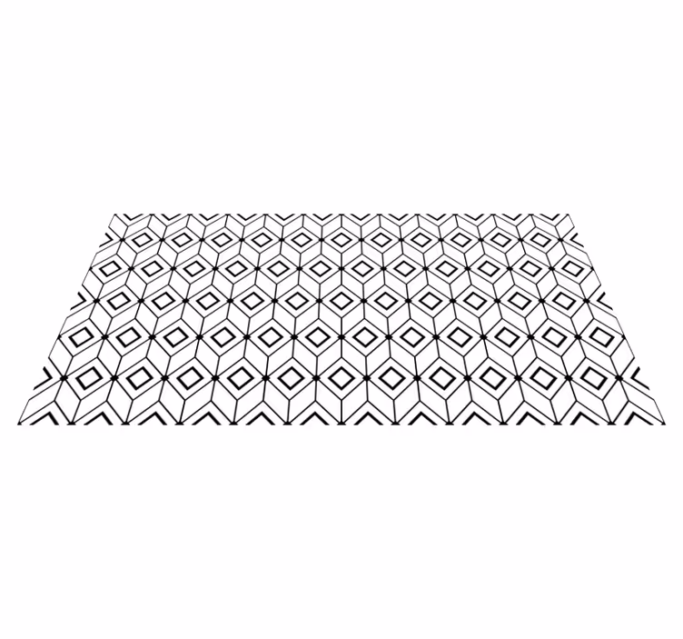 Alfombra de vinilo geométrica elementos de diamante modernos - TenVinilo