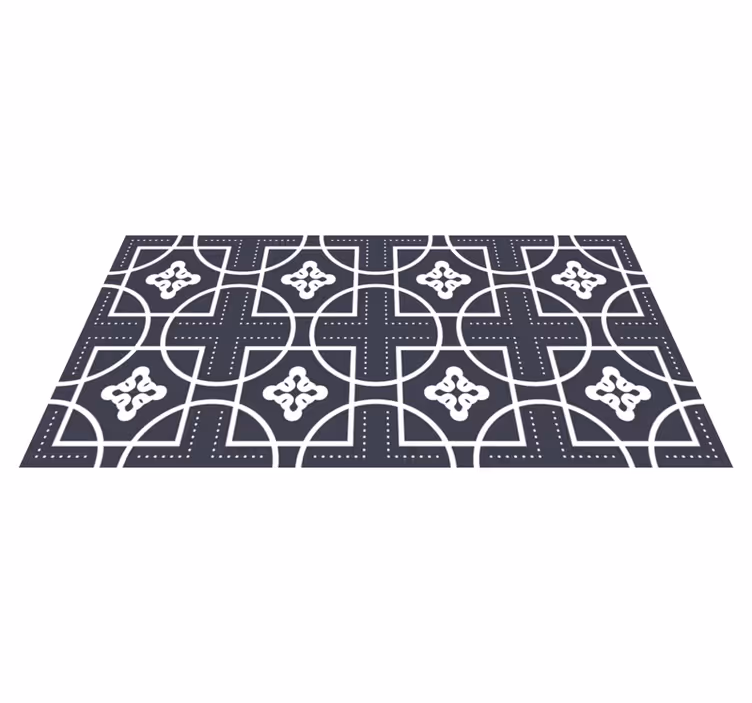 Alfombra de vinilo geométrica juego de formas - TenVinilo