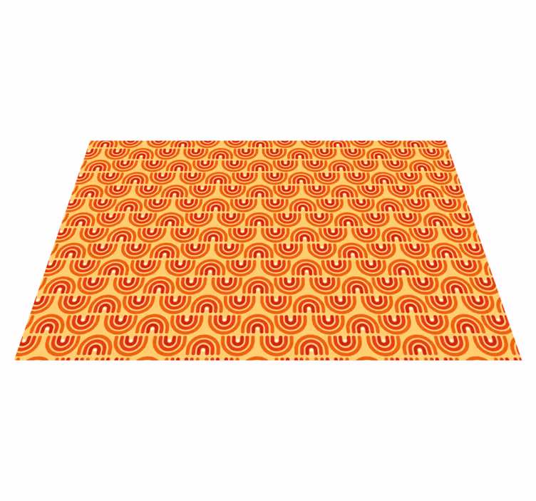 Alfombra de vinilo geométrica patrón de ondas de colores - TenVinilo