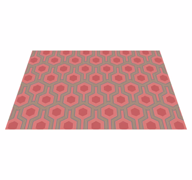 Alfombra de vinilo geométrica configuración de panal - TenVinilo