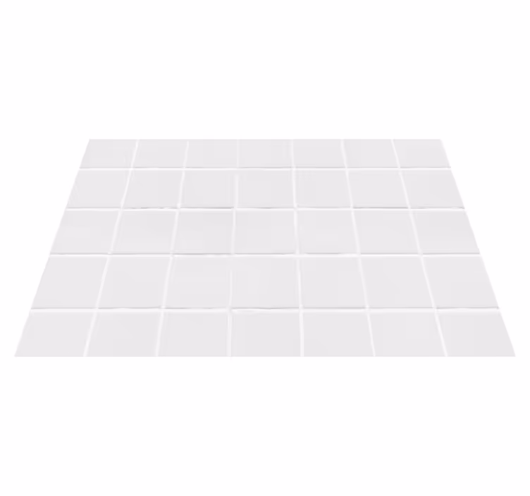 Alfombra vinílica baño cuadrícula blanca - TenVinilo