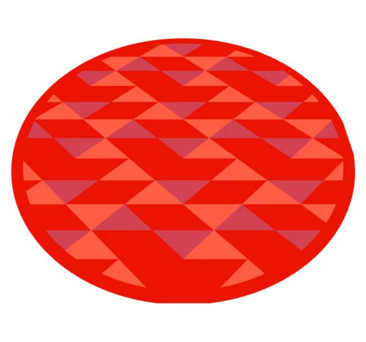 Alfombra de vinilo geométrica patrón de triángulo rojo - TenVinilo