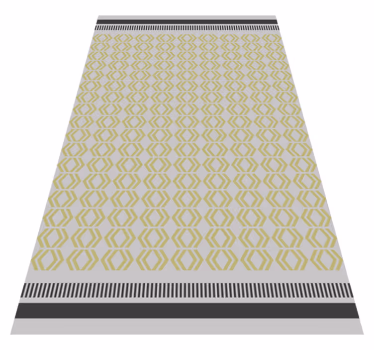 Alfombra vinílica nórdica amarilla geométrica - TenVinilo