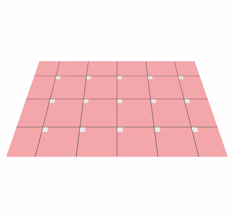 Alfombra vinílica salón cuadrados rosados - TenVinilo