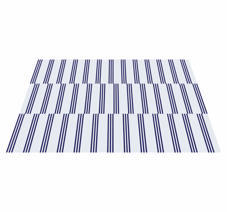 Alfombra vinílica salón diseño a rayas marino - TenVinilo