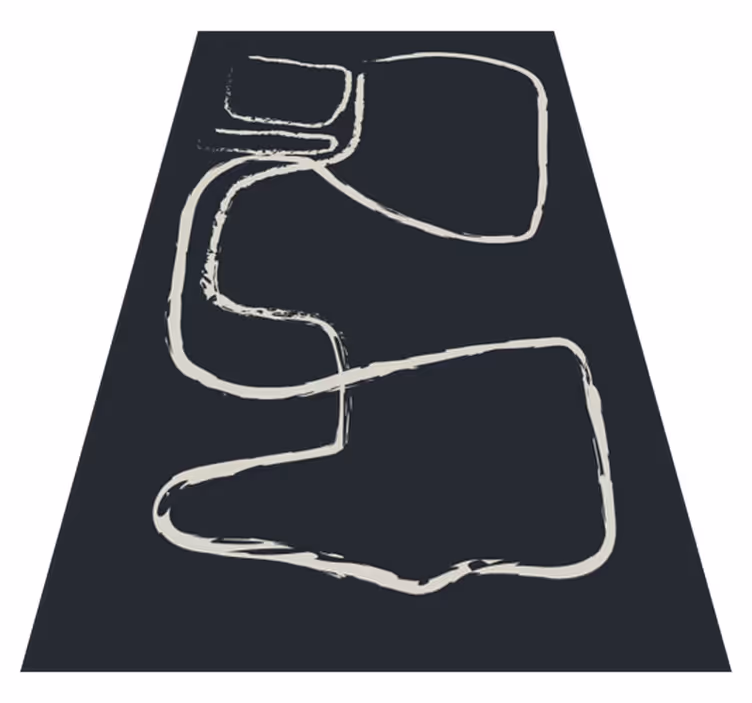 Alfombra vinílica minimalista patrones de líneas abstractas - TenVinilo