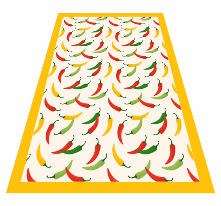 Alfombra vinílica cocina motivo de chile - TenVinilo