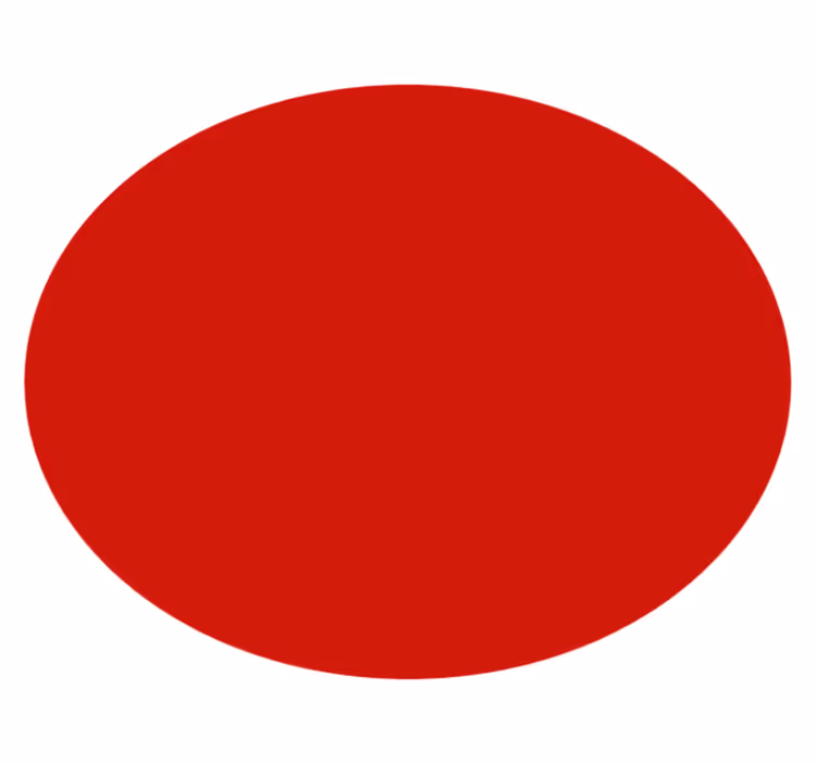 Alfombra vinílica redonda círculo rojo sólido - TenVinilo