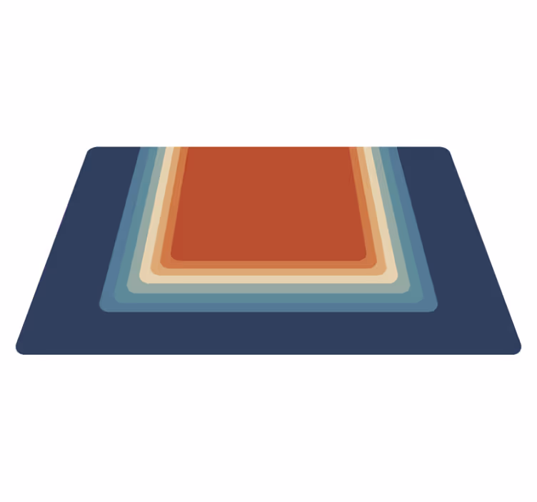 Alfombras vinílicas modernas rayas vibrantes en capas - TenVinilo