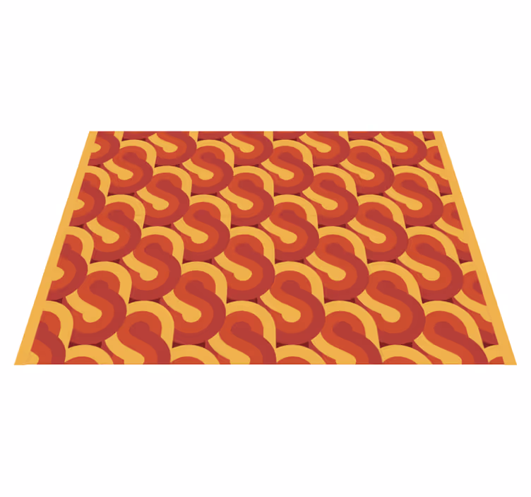 Alfombra vinílica vintage diseño retro dinámico - TenVinilo