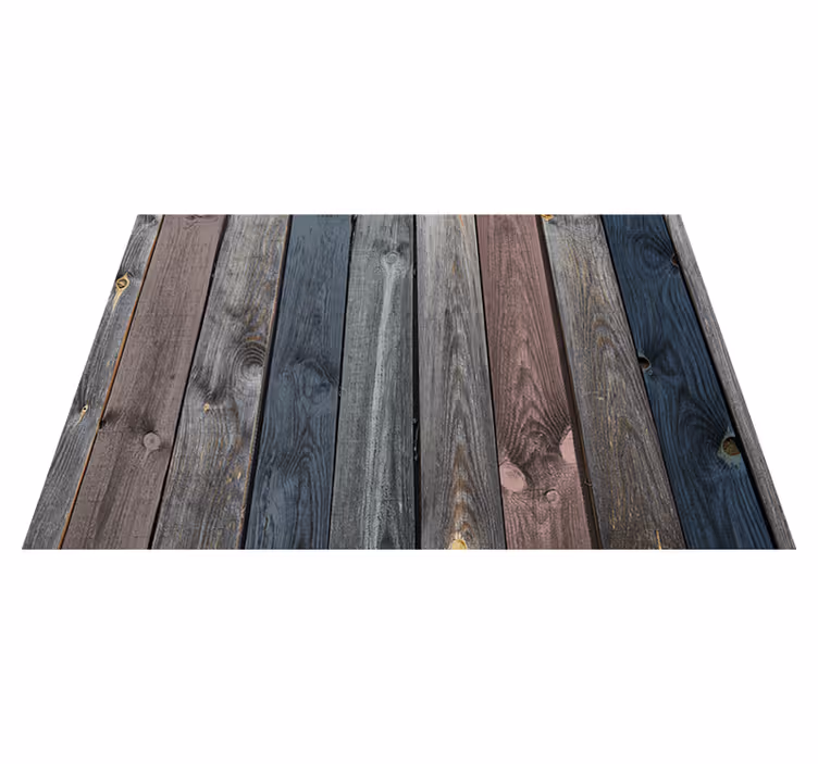 Alfombra vinílica textura madera tablones oscuros rústicos - TenVinilo