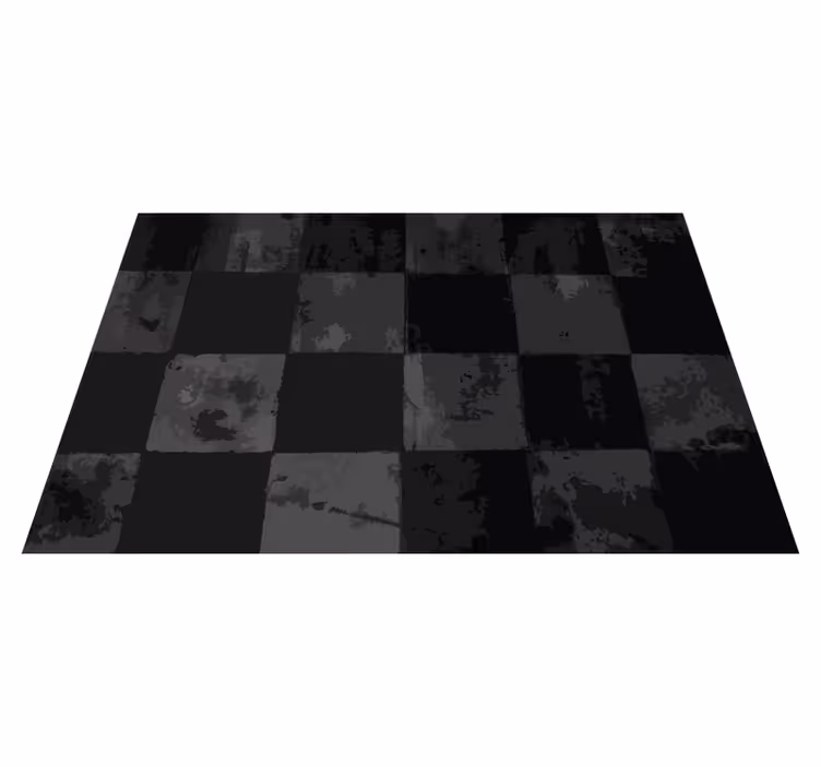 Alfombra vinílica hidráulica diseño a cuadros - TenVinilo