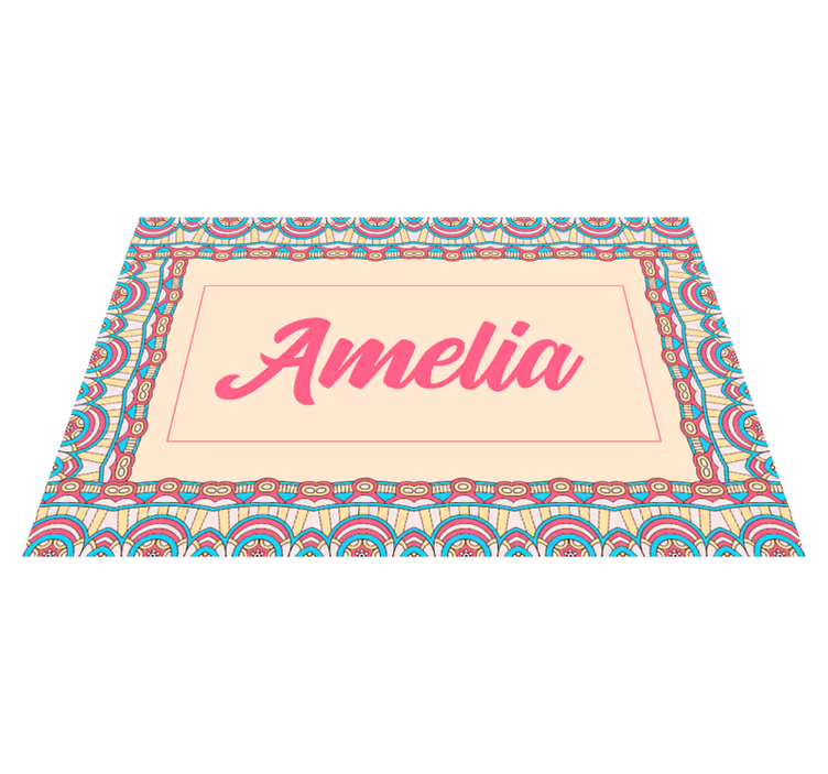Alfombras vinílicas juvenils diseño bohemio personalizado - TenVinilo