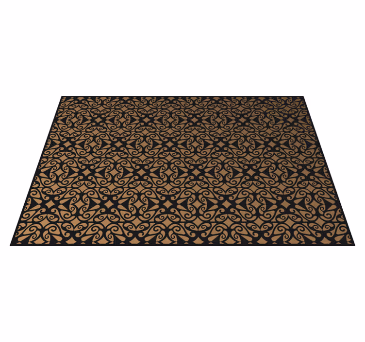 Alfombra vinílica imitación elegantes patrones de remolino - TenVinilo