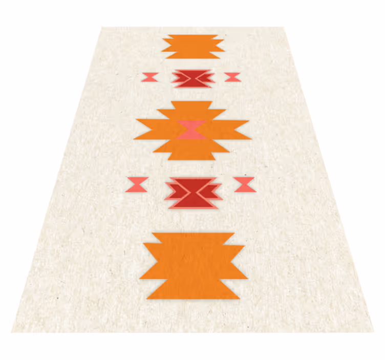 Alfombra vinílica étnica motivo tribal simple - TenVinilo