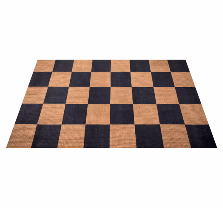 Alfombra vinílica tablero marrón y negro - TenVinilo
