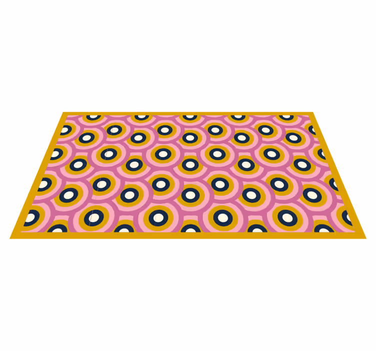 Alfombra de vinilo geométrica fusión de colores circular - TenVinilo