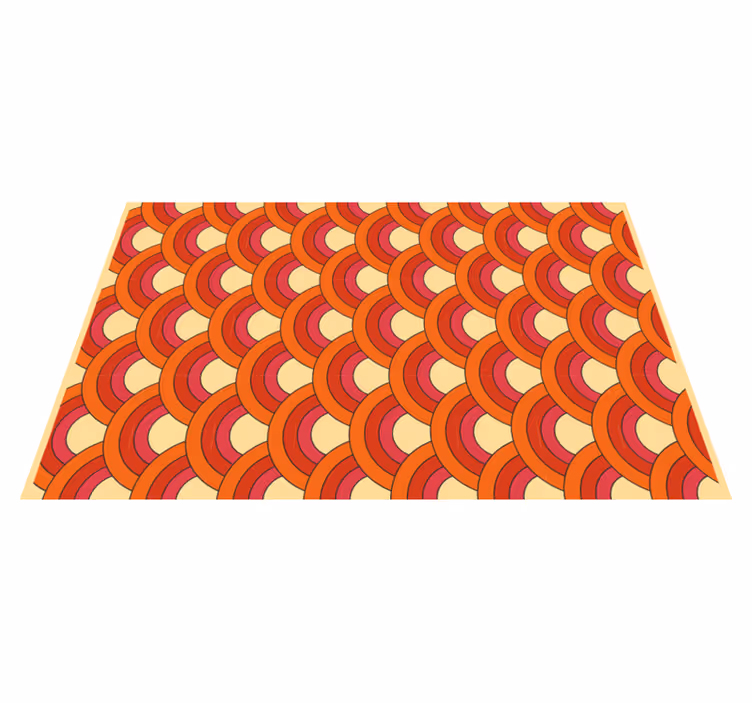Alfombra de vinilo geométrica motivos de ondas vibrantes - TenVinilo
