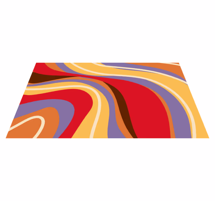 Alfombras vinílicas modernas ondas de colores vibrantes - TenVinilo