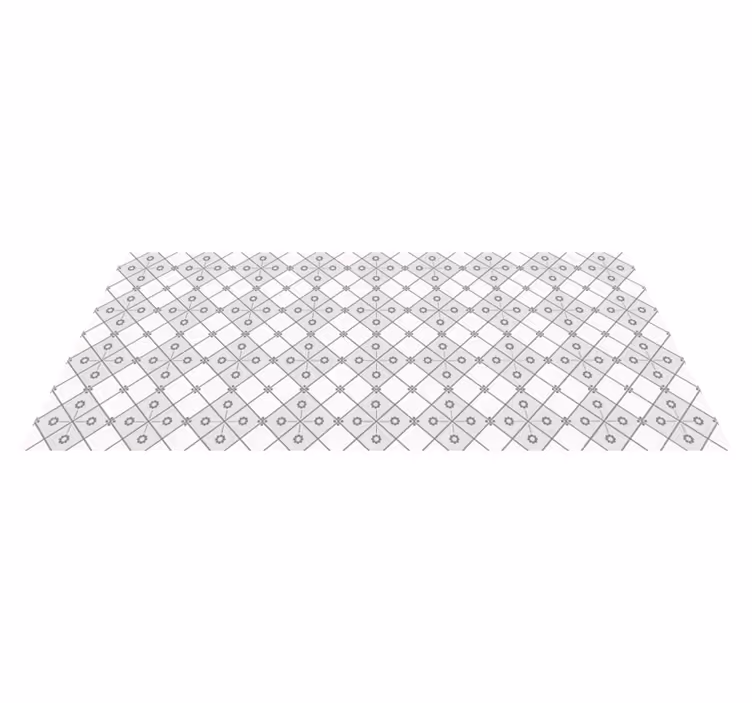 Alfombra vinílica hidráulica geometría gris - TenVinilo
