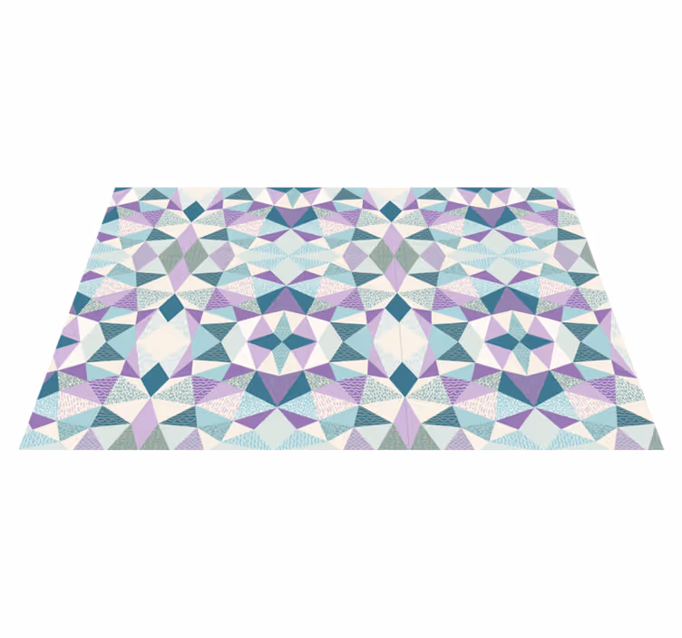 Alfombra de vinilo geométrica geometría colorida - TenVinilo