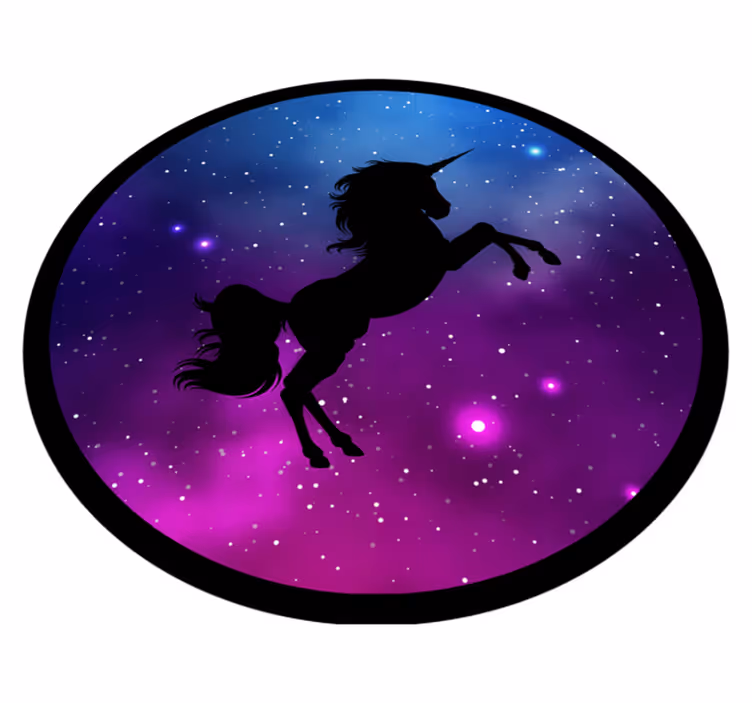 Alfombra de vinilo infantil Niños lugar unicornio majestuoso - TenVinilo