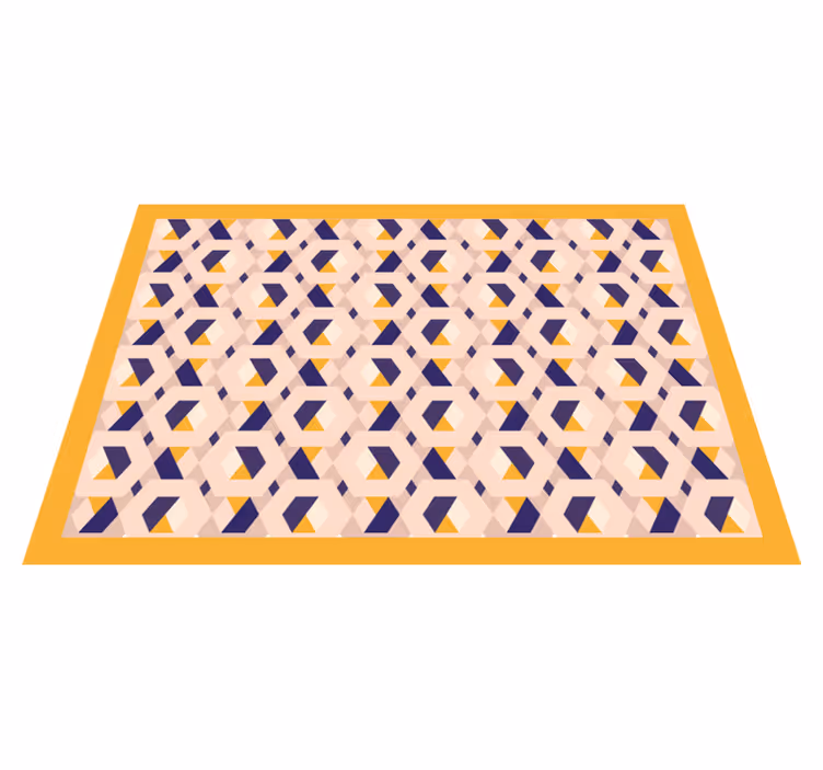 Alfombra vinílica nórdica Cortinas hexagonales de cocina - TenVinilo
