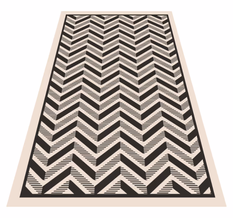 Alfombra de vinilo geométrica motivo clásico de chevron - TenVinilo