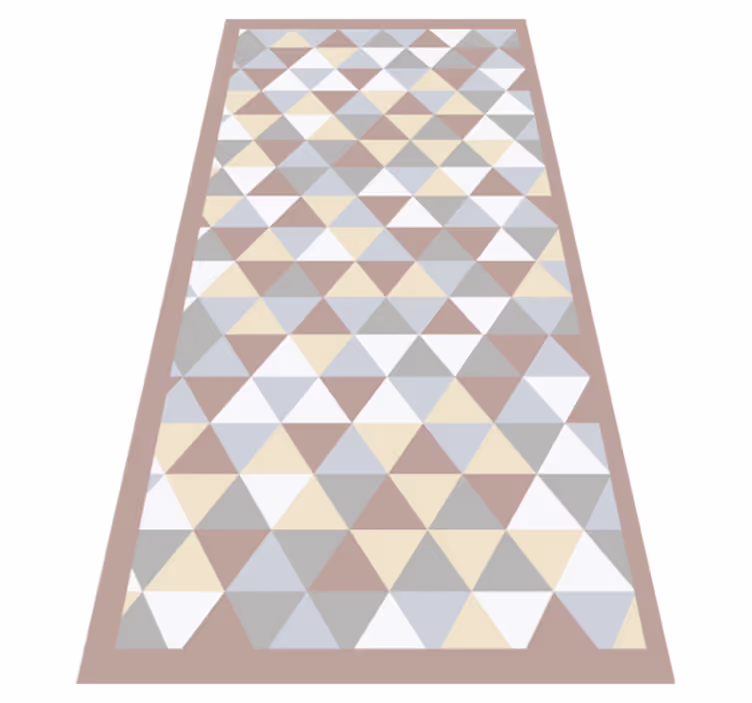Alfombra de vinilo geométrica paleta de colores triangular - TenVinilo