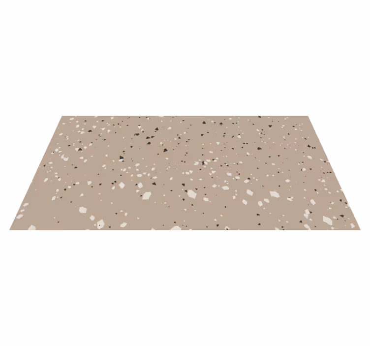 Alfombra vinílica efecto mármol patrón de terrazo neutro - TenVinilo