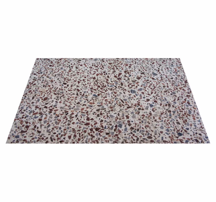 Alfombra vinílica textura piedra mosaico de granito - TenVinilo