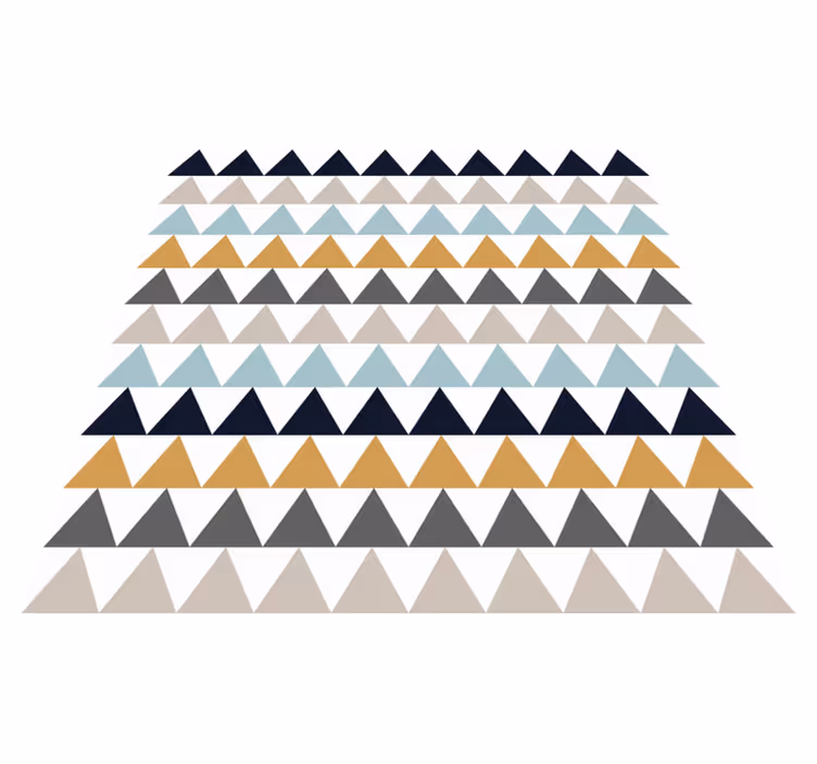 Alfombra de vinilo geométrica efectos de patrón triangular - TenVinilo