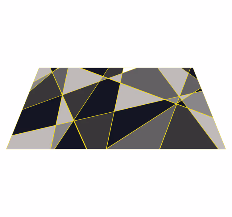 Alfombra de vinilo geométrica líneas triangulares grises - TenVinilo