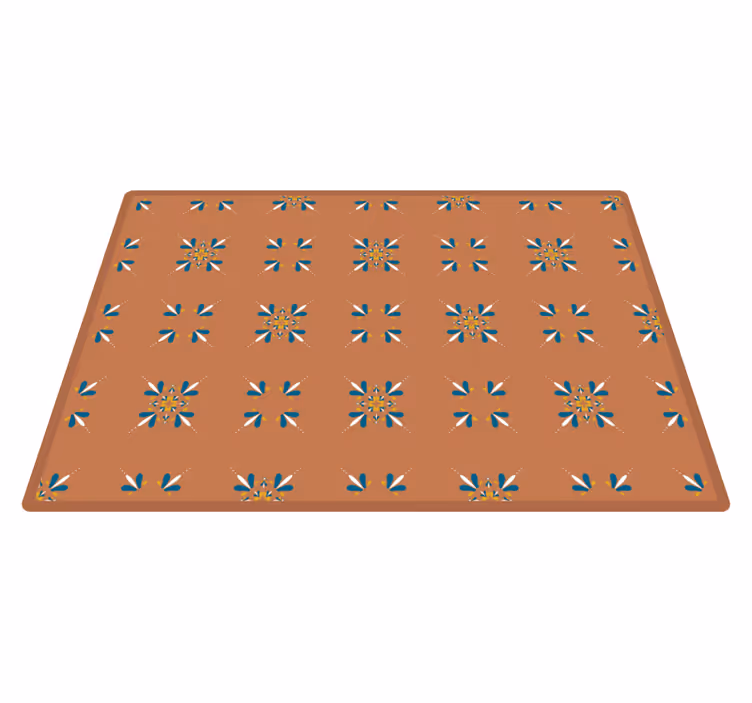 Alfombra vinílica cocina estampado floral ruborizado - TenVinilo