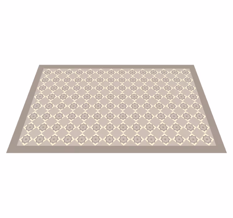 Alfombras de vinilo azulejos de cemento beige - TenVinilo