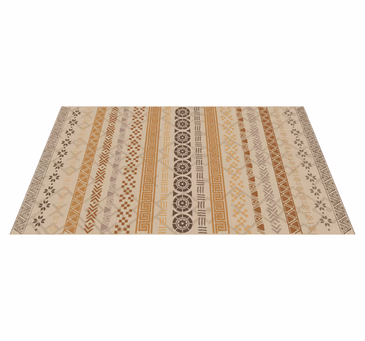 Alfombra vinílica cocina geométrico terroso - TenVinilo